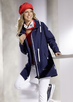 Funktions-Longjacke mit abnehmbarer Kapuze 