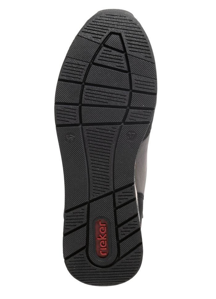 Rieker Bootie mit floraler Pr&auml;gung SCHWARZ-GRAU