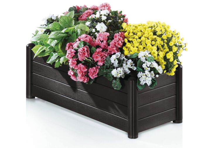 Pflanzkasten aus wetterbest&auml;ndigem Kunststoff 