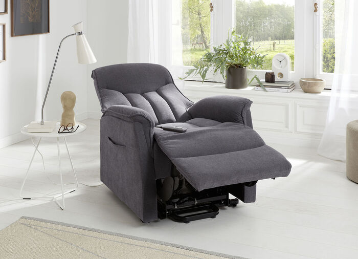 TV-Sessel mit Motor und Aufstehhilfe GRAU