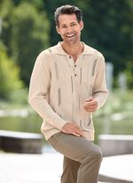 Klassischer Polopullover in 3 Farben HELLBEIGE