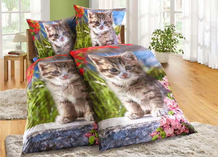 Microfaser Bettw&auml;sche-Garnitur mit Rei&szlig;verschluss 