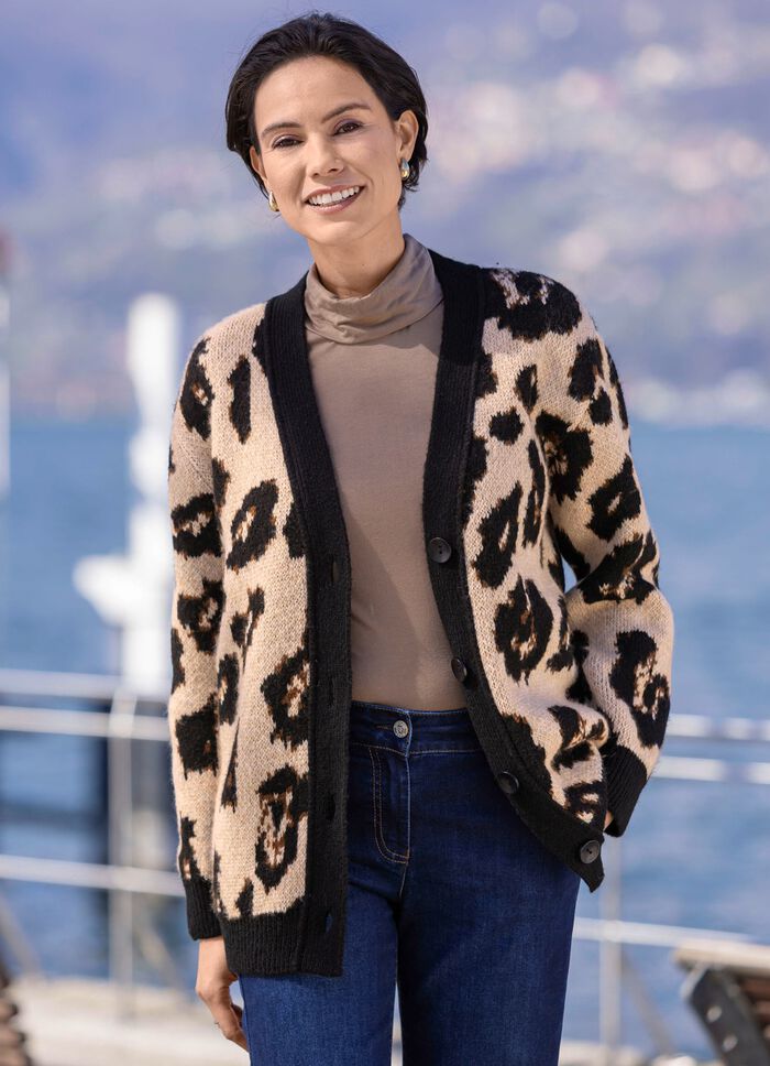 Strickjacke mit flauschigem Griff 