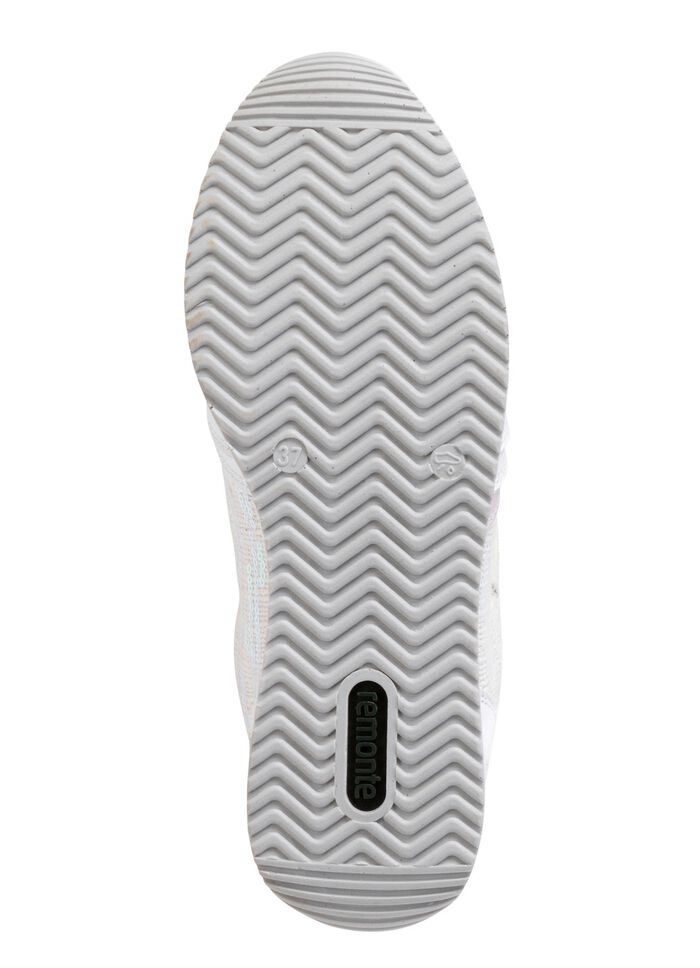 Sneaker in interessant gepr&auml;gtem Materialmix 