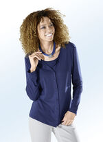 Shirtbluse in schöner 2-in-1-Optik in 2 Farben MARINE