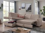 Polsterecke mit Funktion und verstellbaren Kopfst&uuml;tzen BEIGE