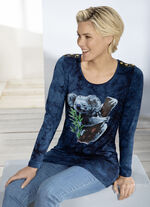 Longshirt mit Motiv-Inkjet-Druck in 2 Farben MARINE BATIK