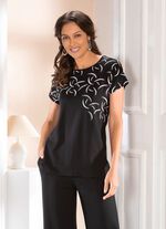 Shirt mit Pl&auml;ttchenzier 