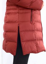 Daunen-Longjacke in 2 Farben ZIEGELROT