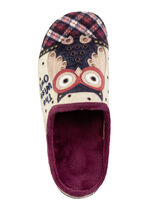 Laurina, klassische Damen-Hausschuhe, mit herausnehmbarem Fußbett ECRU-BUNT