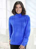 Pullover in Reiskornstrick ROYALBLAU