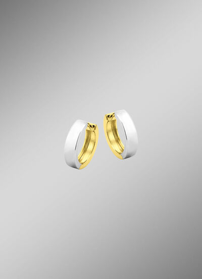 Beidseitig tragbare Klappcreolen in Bicolor 