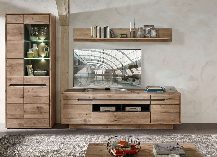 Wohnwand mit LED-Beleuchtung 