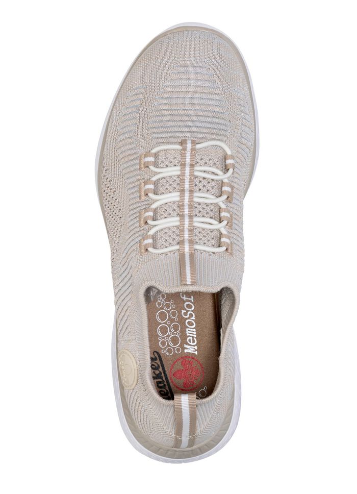 Rieker, leichte Damen-Sneaker, Weite G, mit MemoSoft-Textileinlage KIESEL
