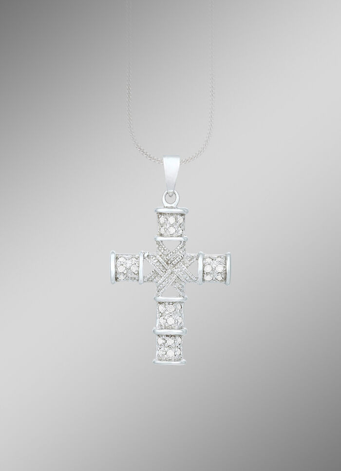 Toller Kreuz-Anhänger mit Diamanten 