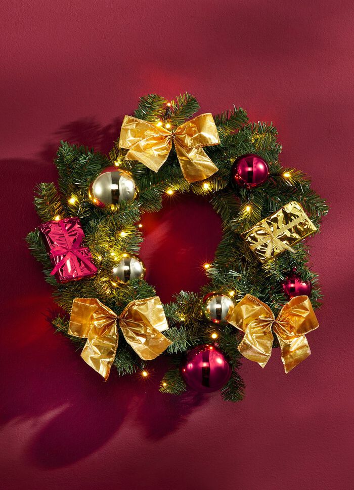 Beleuchteter Tannenkranz 