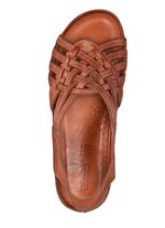 Gemini, schicke Damen-Sandalen, Weite G, mit Gummizug COGNAC