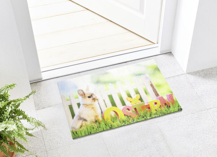Fußmatte mit Osterhasen-Motiv