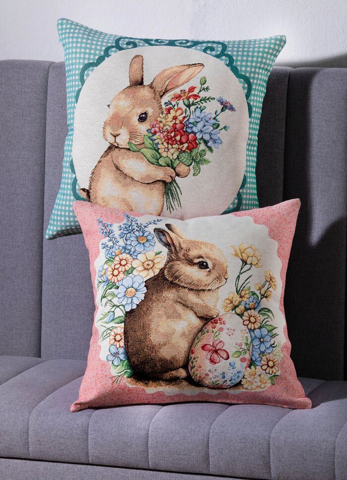 Kissenbezug mit Hasenmotiv 