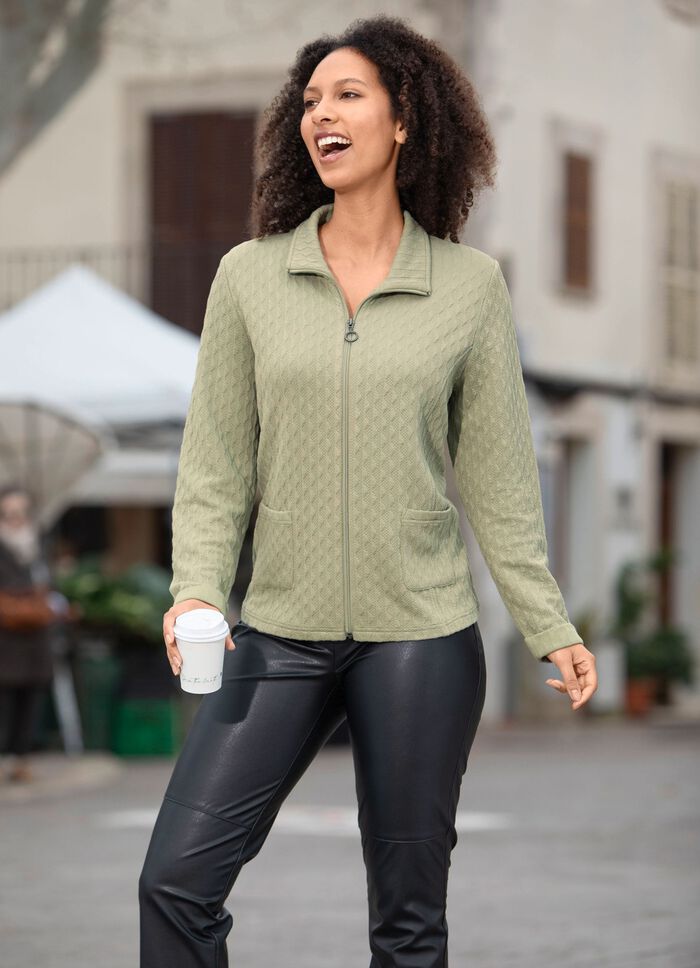 Blusenjacke mit aufgesetzten Taschen 