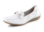 ELENA EDEN, elegante Damen-Slipper, Weite G, mit herausnehmbarem Fußbett WEISS