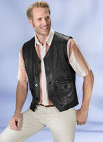 "Redpoint"-Lederweste  SCHWARZ