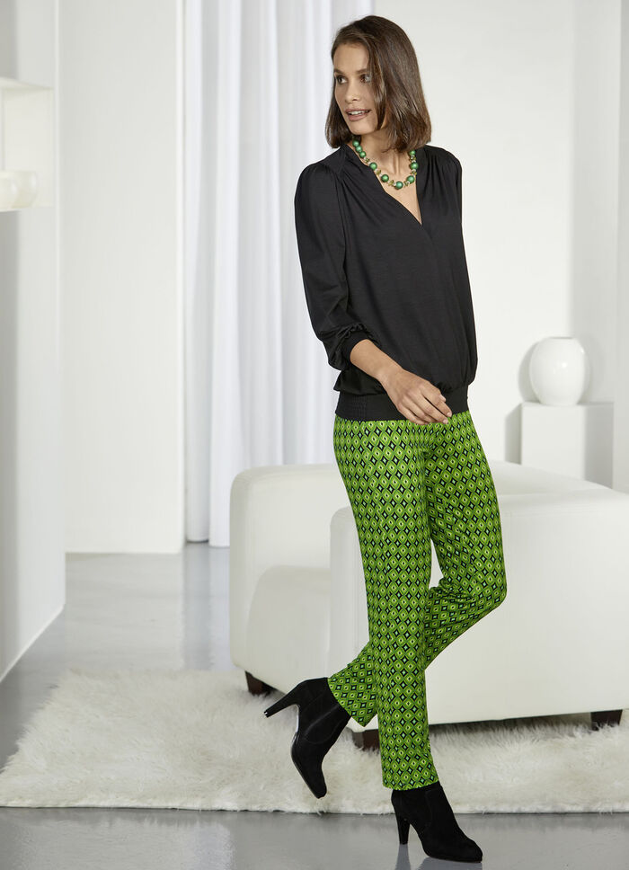 Jerseyhose mit ausdrucksstarker Dessinierung 