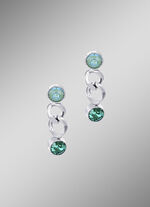 Ohrstecker mit grünen Kristallen 