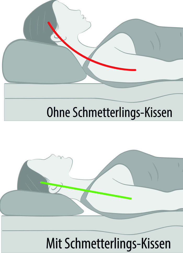 Schmetterlingskissen f&uuml;r erholsamen Schlaf 