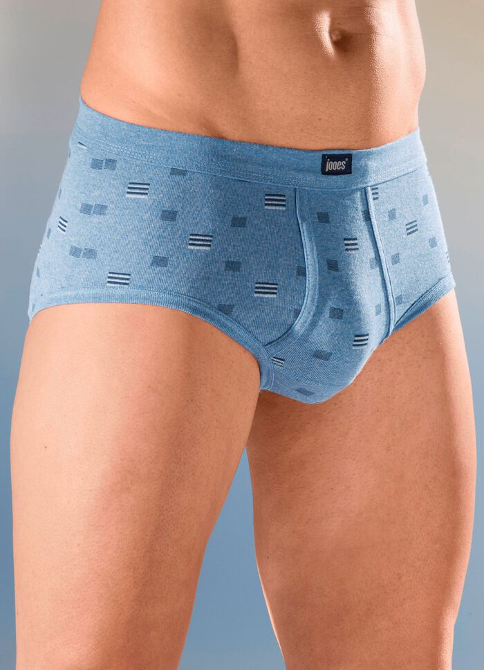 F&uuml;nferpack Slips aus Feinripp, allover dessiniert 