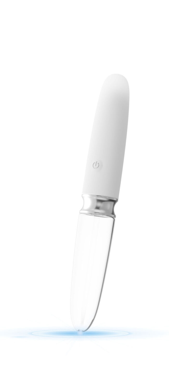 Massagegerät aus Glas und Silikon