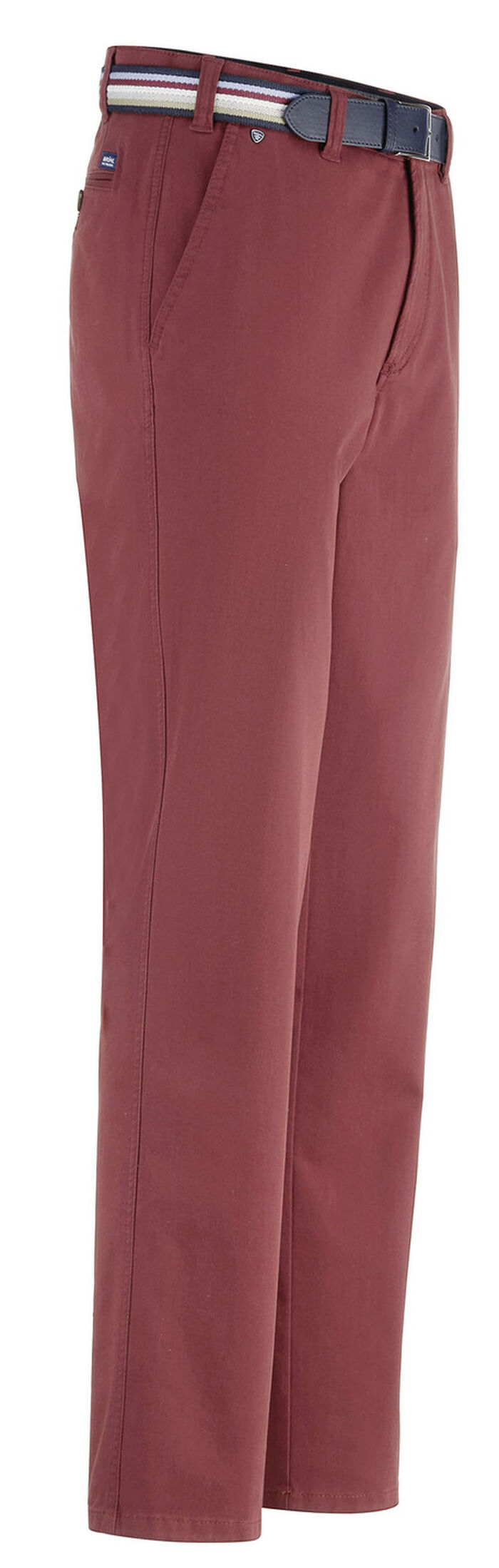 "Brühl"-Hose mit Gürtel in 3 Farben DUNKELROT
