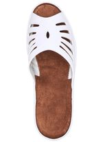 Pantolette mit Zierlochung WEISS