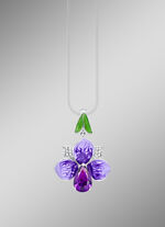 Blumen-Anhänger mit Zirkonia 