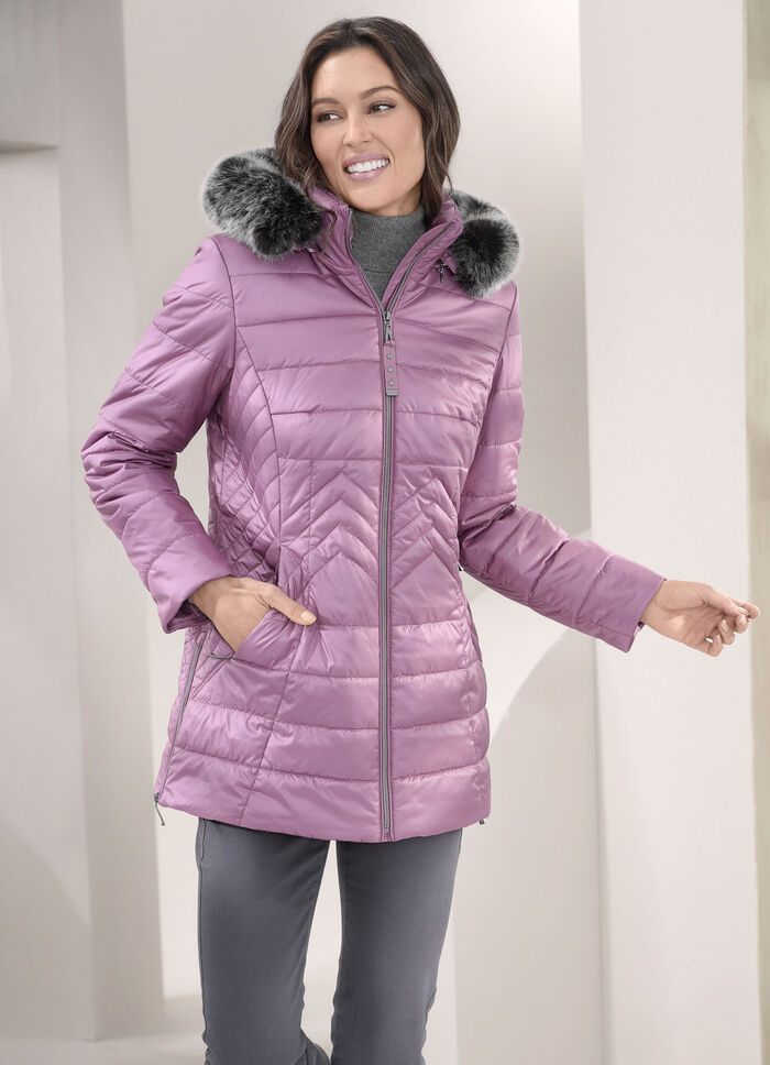 Jacke mit abnehmbarem Kunstpelz-Besatz KROKUS