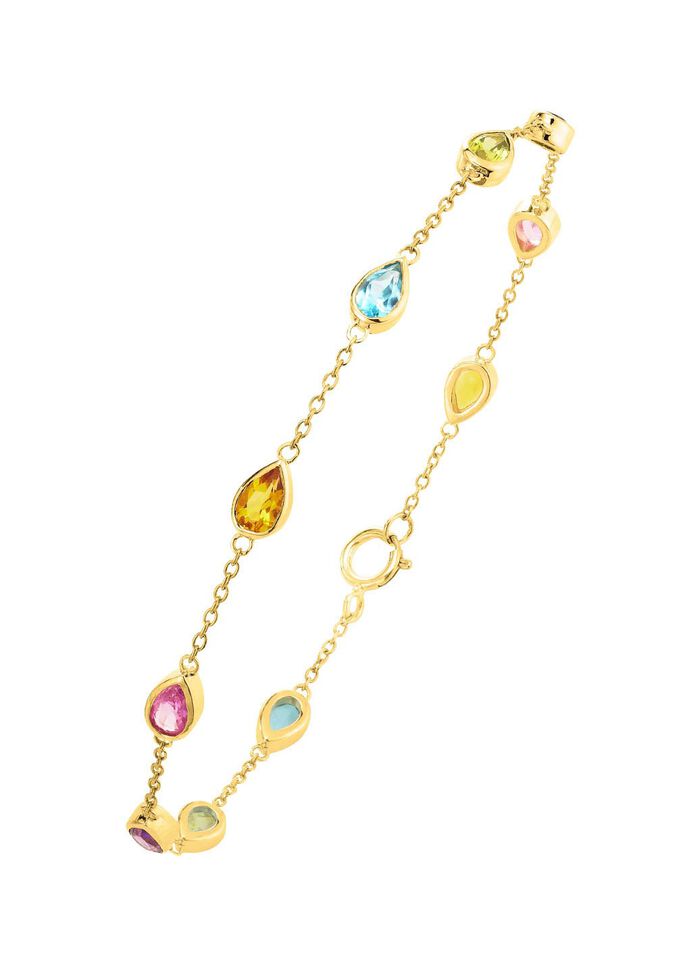 Armband mit funkelnden, echten Edelsteinen 