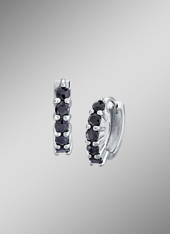 Creolen mit schwarzen Safiren 