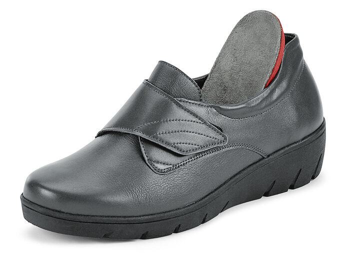 Slipper mit verstellbarem Klettverschluss ANTHRAZIT