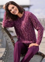 Pullover aus hochwertigem Boucl&eacute;garn MAGENTA-LILA-MULTICOLOR