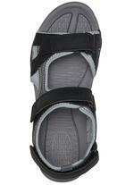 Trekking-Sandale mit drei praktischen Klettspangen GRAU-SCHWARZ