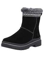 Remonte, gefütterte Damen-Stiefeletten, Winterschuhe, Weite G, mit Lammfell SCHWARZ