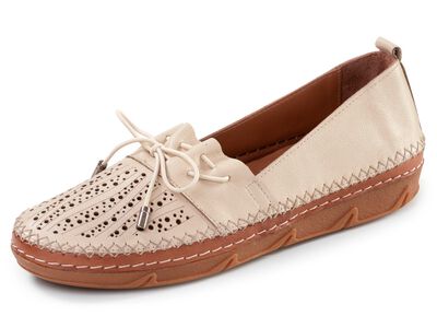 ELENA EDEN, sommerliche Damen-Slipper, Weite G, aus Leder 