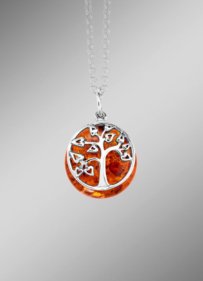 Lebensbaum-Anh&auml;nger mit Kette 