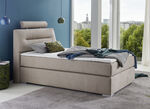 Boxspringbett mit Topper und Bettkasten CREME