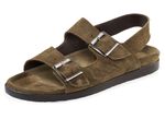 GINO GALANTE, leichte Herren-Sandalen, mit Gummizug GR&Uuml;N