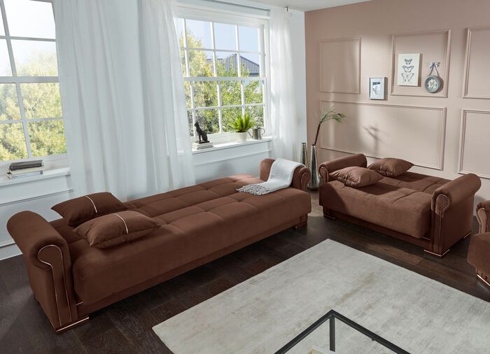 Polsterm&ouml;bel auf stabilem Holzgrundgestell mit Funktion 