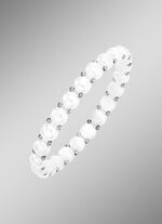 Elastisches Armband mit Süßwasser-Zuchtperlen 