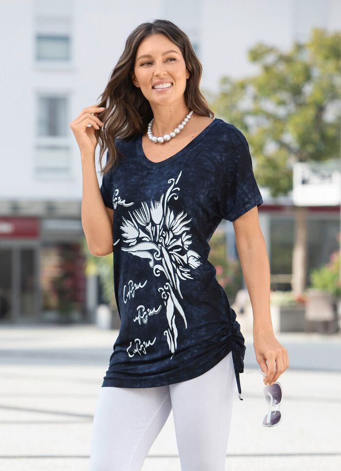 Longshirt in Batik-Optik in 2 Farben 