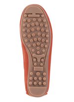 ELENA EDEN Mokassin-Slipper aus geschmeidigem Rind-Veloursleder ORANGE