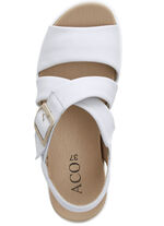 ELENA EDEN Sandale aus Nappaleder EISGRAU